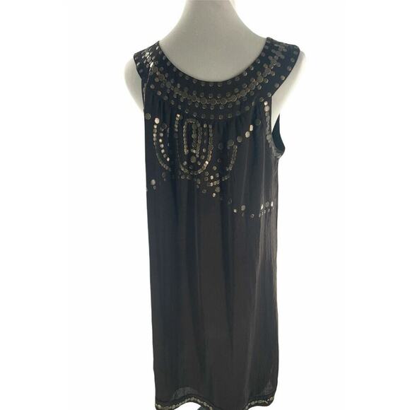 Alfani Dresses & Skirts - Alfani Midi Dress Women Sz 14 Relaxed A-Line Beaded Crew Neck Sleeveless Casual